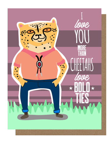 Cheetahs Love Bolo Ties